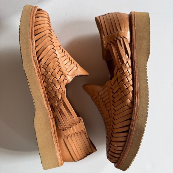 YUKETEN Alejandro Huarache Sandals – Natural Leather – US 9 – Handmade in Mexico - Picture 4 of 7